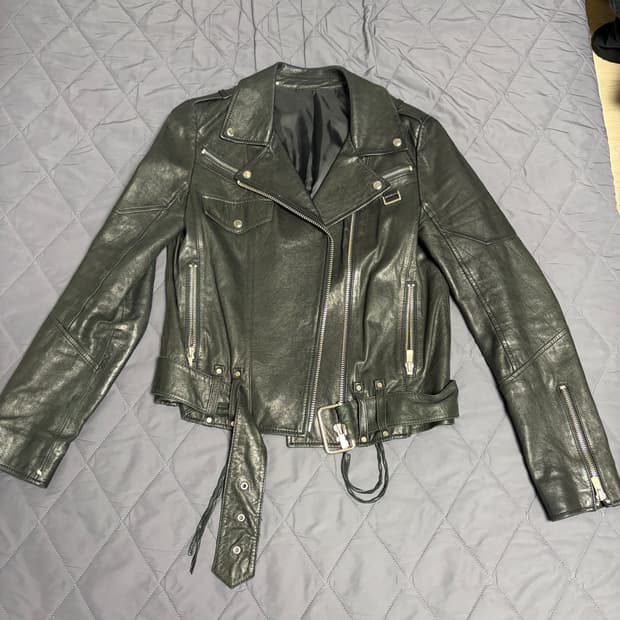여성 양가죽 라이더자켓