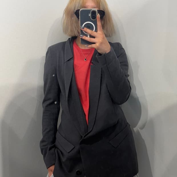66 타임 여성 그레이 블레이저