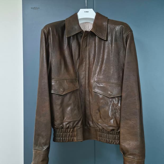 쿠어 베지터블 레더 A2 A-2 자켓 브라운 M사이즈