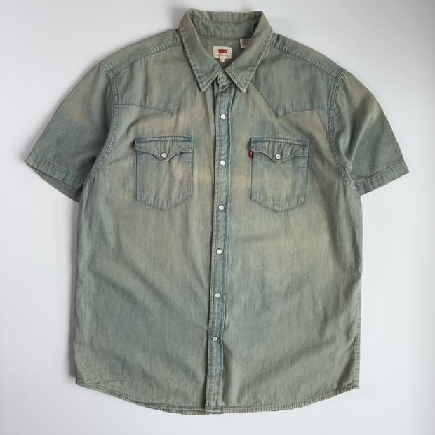 Levi's  리바이스 레드탭 웨스턴 반팔 데님 셔츠 