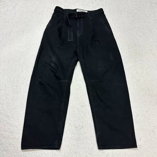 인사일런스 블랙 데님 팬츠 L