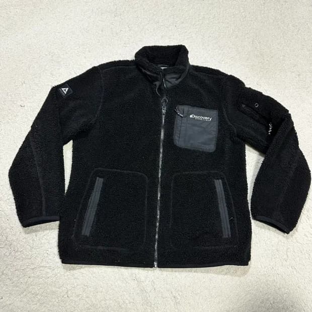 디스커버리 후리스 집업 블랙 100