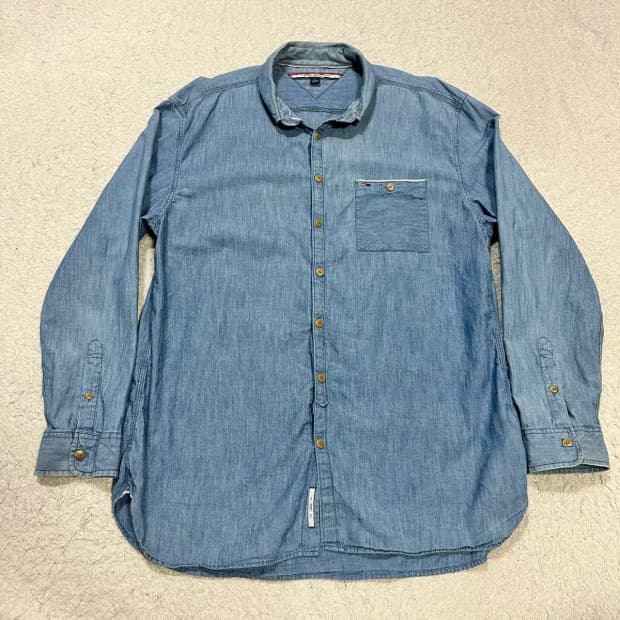 타미힐피거 데님 셔츠 xxl
