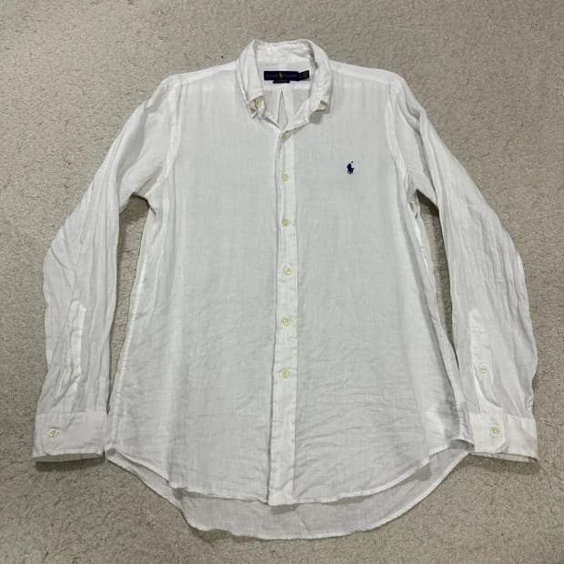 폴로 린넨 셔츠 화이트 s