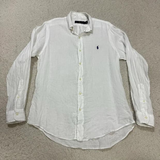 폴로 린넨 셔츠 화이트 s