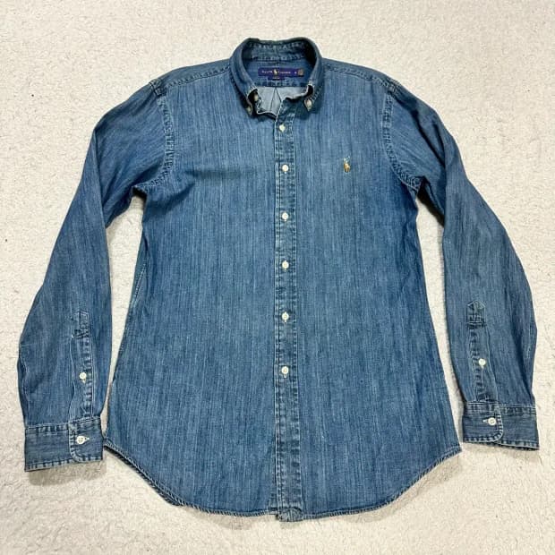 폴로 데님 셔츠 m