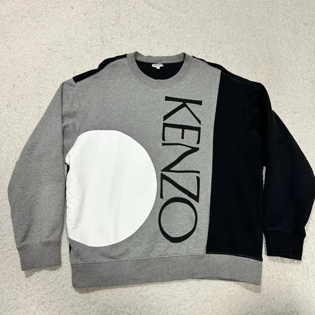 겐조 맨투맨 블랙 그레이 m