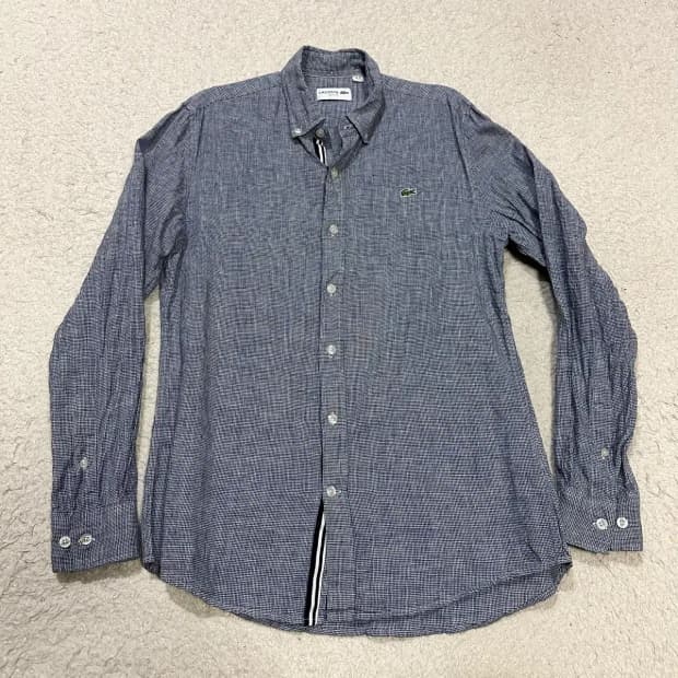 라코스테 린넨 셔츠 체크 95
