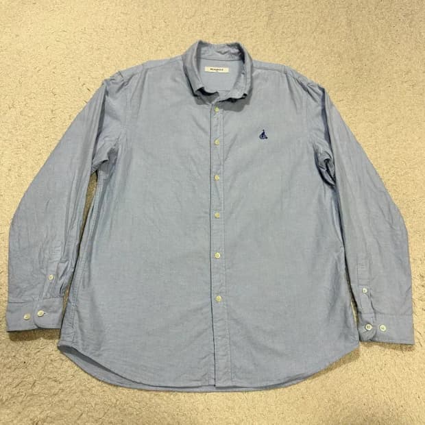 빈폴 옥스포드 하늘색 긴팔 셔츠 105