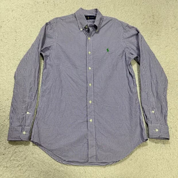 폴로 랄프로렌 깅엄체크 셔츠 남방 s