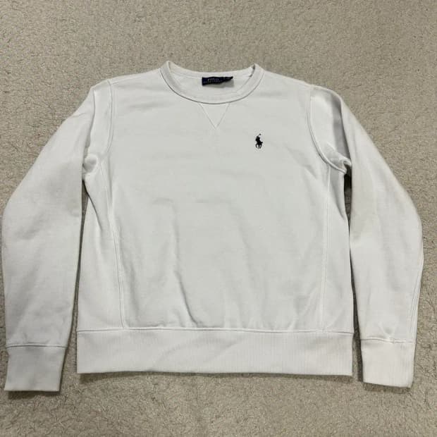 폴로 맨투맨 화이트 기모 여성 s