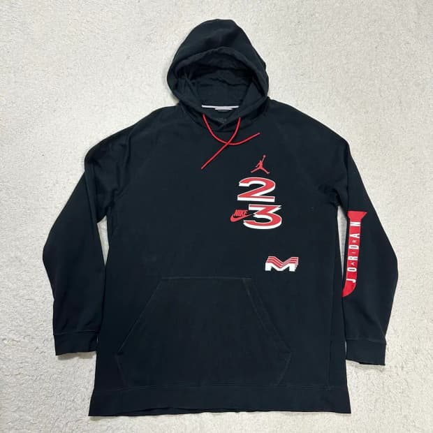 나이키 조던23 블랙 후드티 xxl