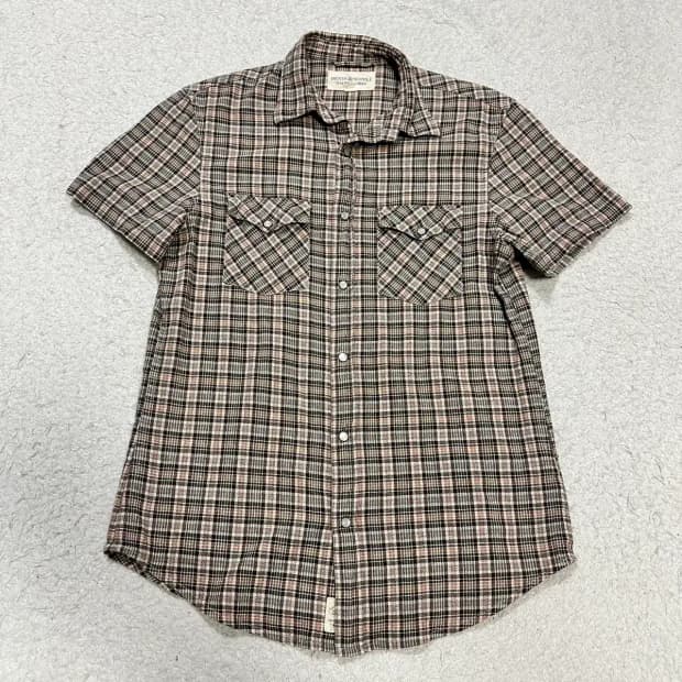 폴로 데님앤서플라이 체크 반팔 셔츠 s