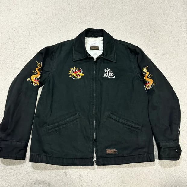 에스피오나지 ESPIONAGE 용 자수 블랙 누빔 자켓