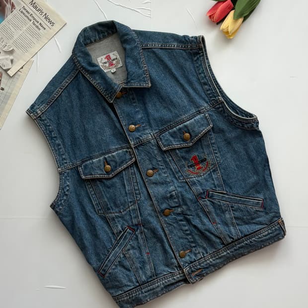 트루사루디 80's 데님 베스트