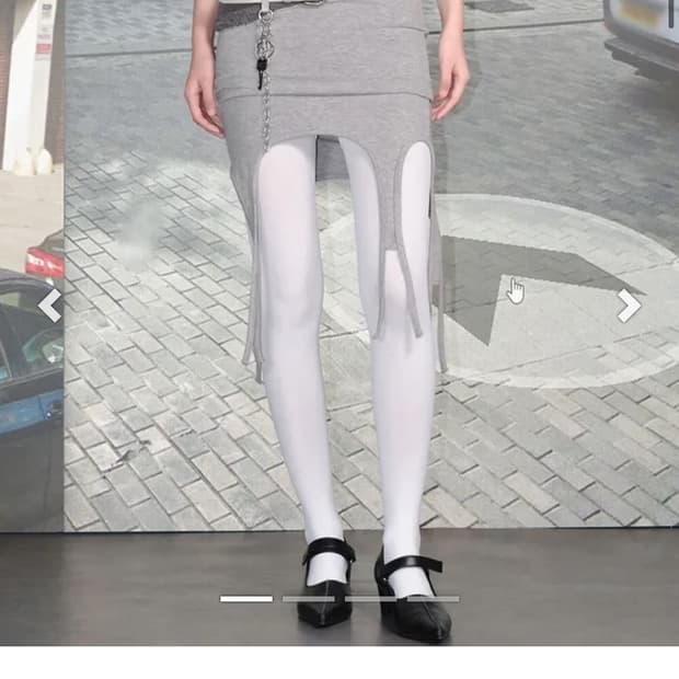 CERRIC 세릭 가터코튼 스커트 멜란지