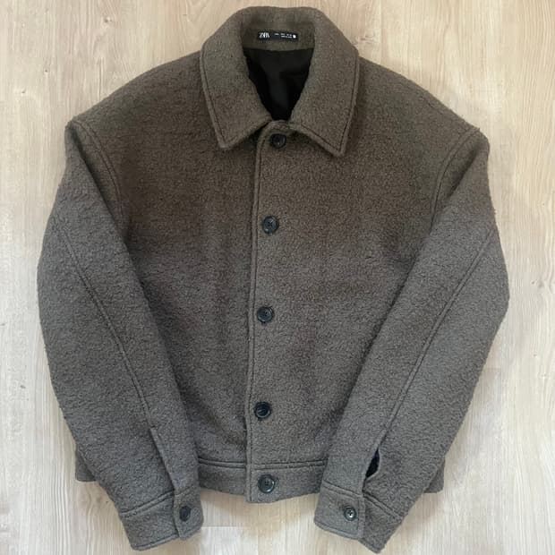 [ZARA] 자라 크롭 혼방 미니멀 자켓