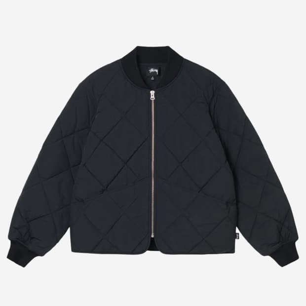 Stussy Dice Quilted Liner Jacket Black