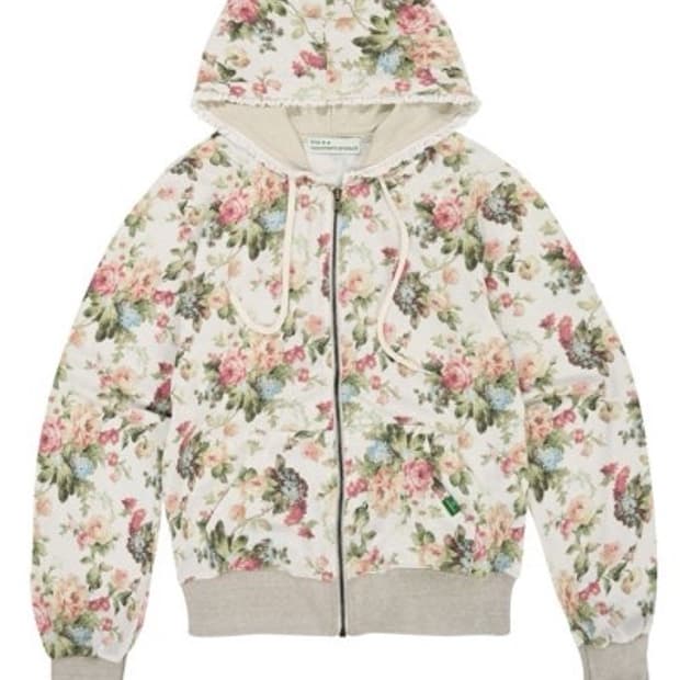 노컨텐츠 플라워 레이스 집업