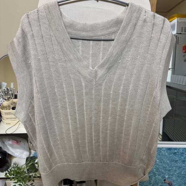 유스 youth 남성 베이지 니트 베스트