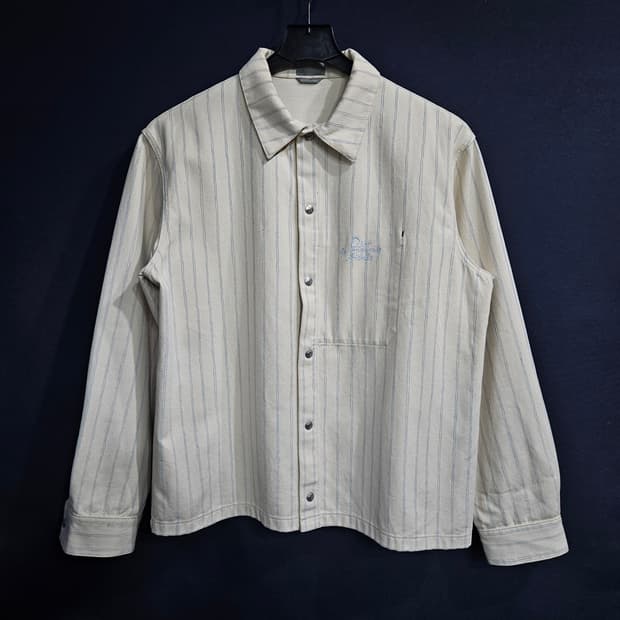 디올 옴므 스트라이프 남성 50 데님 셔츠자켓 