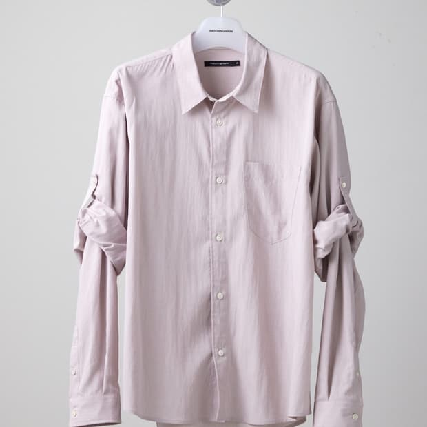 해칭룸 더블 슬리브셔츠 더스티핑크 2