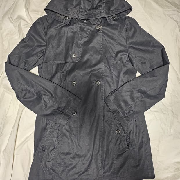 알마니 익스체인지 후드 트렌치 경량 코트 M