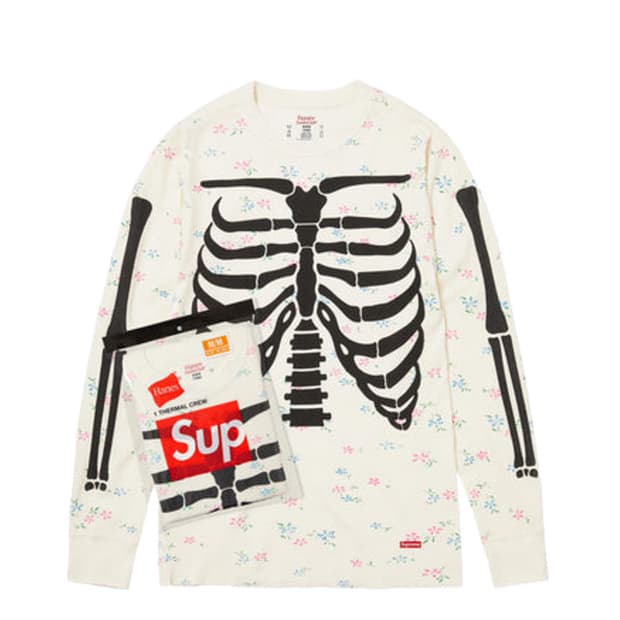 구해요) 슈프림 헤인즈 본즈 플로럴 L