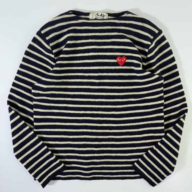 Comme des Garçons  꼼데가르송 울 스트라이프 니트