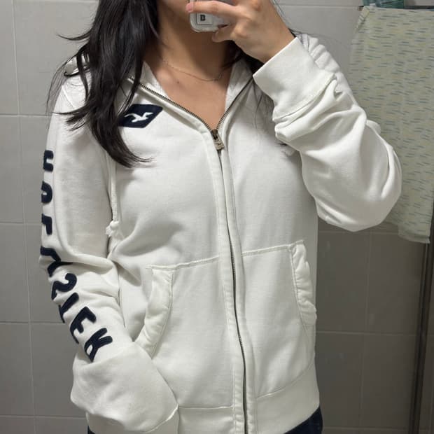 대대장) 홀리스터 스펠아웃 화이트 후드집업 M