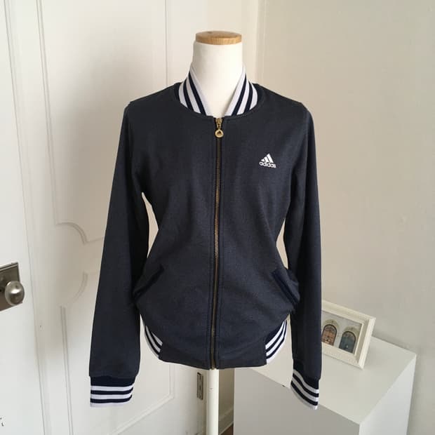 아디다스 빈티지 데님 져지 블루종