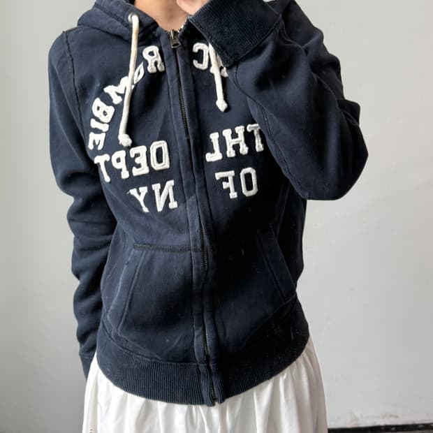 [M] 아베크롬비 앤 피치 네이비 후드집업