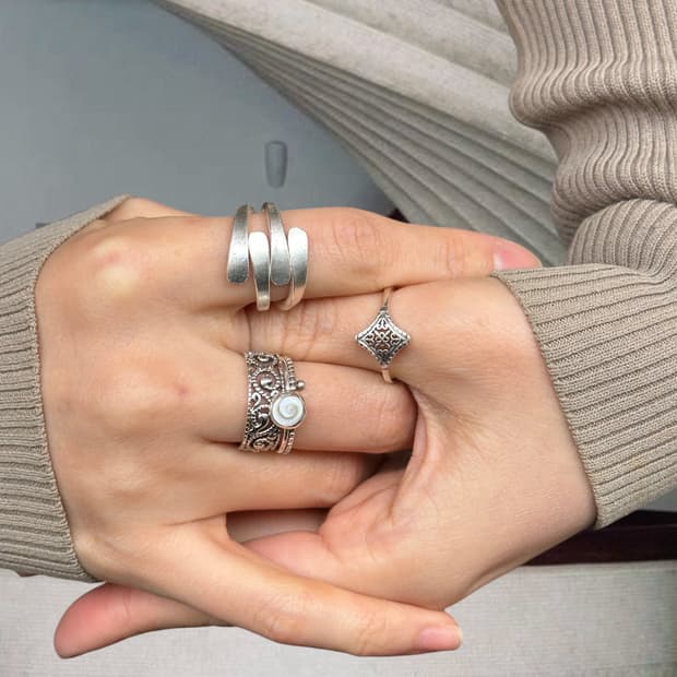 Helix Structure 925Silver Ring