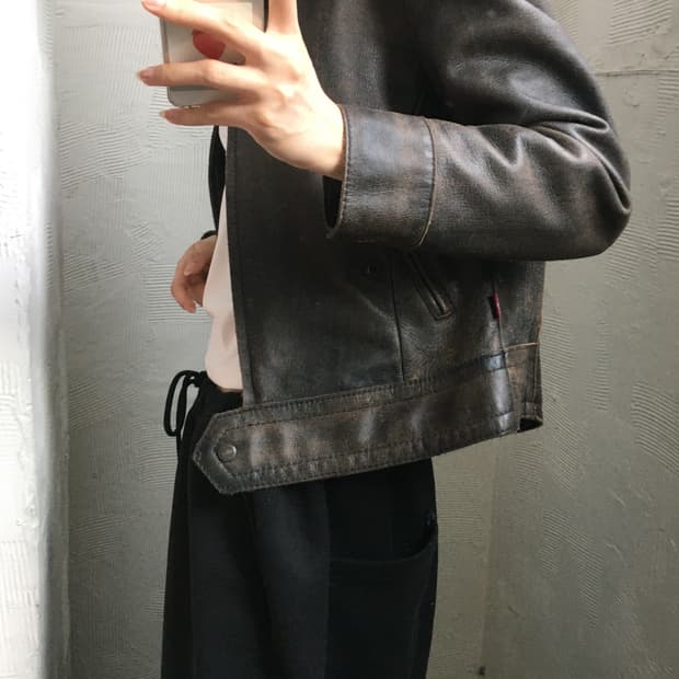 Levis 리바이스 브라운 소가죽 자켓