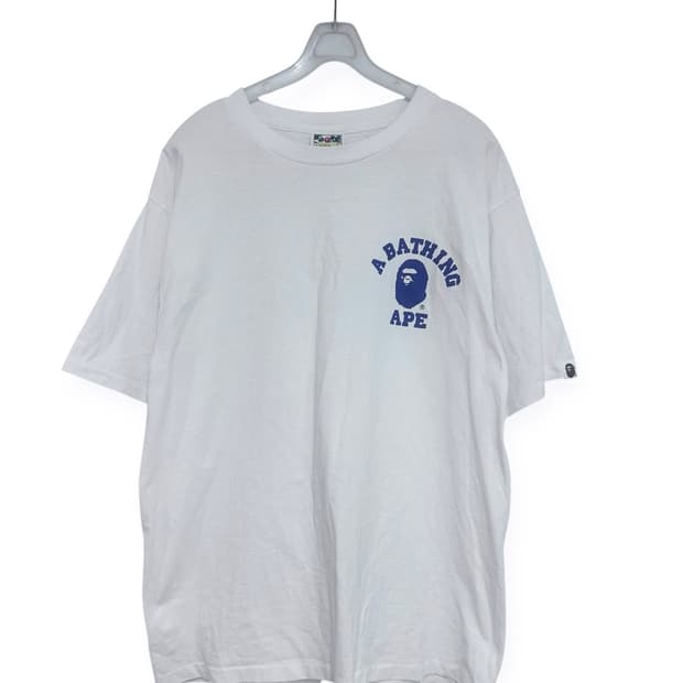 BAPE 베이프 흰색 반팔 티셔츠