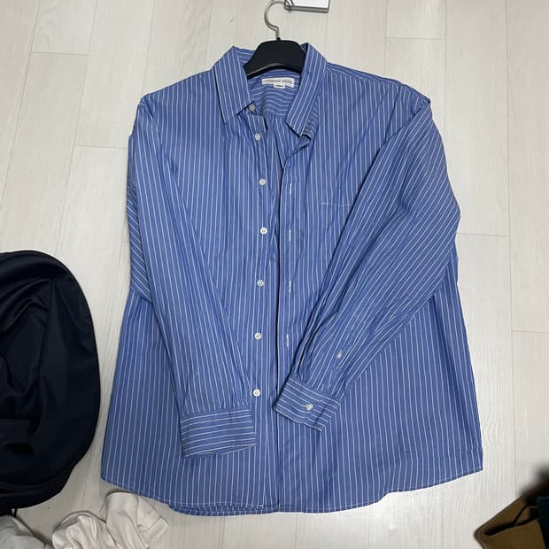 (M) 토마스모어 스트라이프 셔츠 블루바오 레인 스트라이프 셔츠 - 블루
