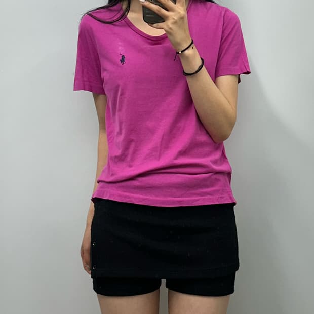 폴로 랄프로렌 핑크 반팔 티셔츠 