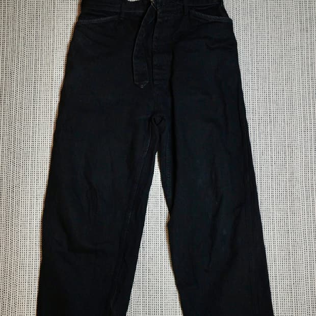 코모리 벨티드 데님 블랙 1