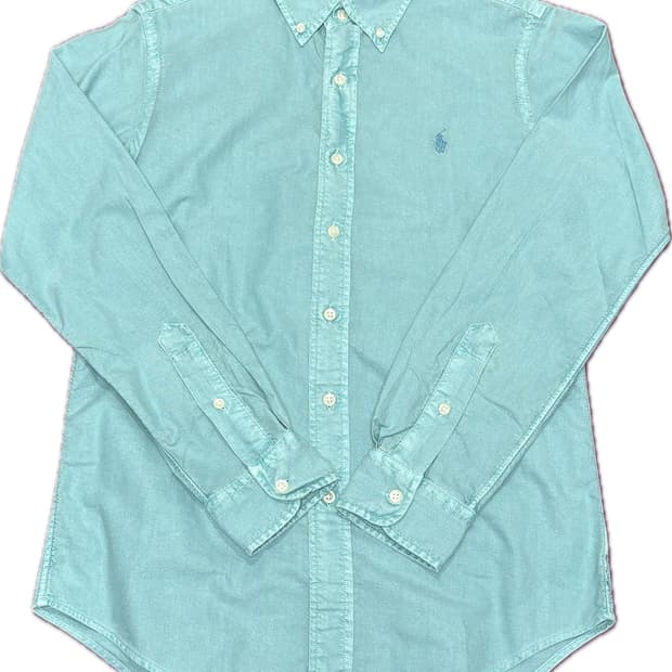 (정품)Polo Ralph Lauren 남성 클래식핏 가먼트다이 셔츠XS