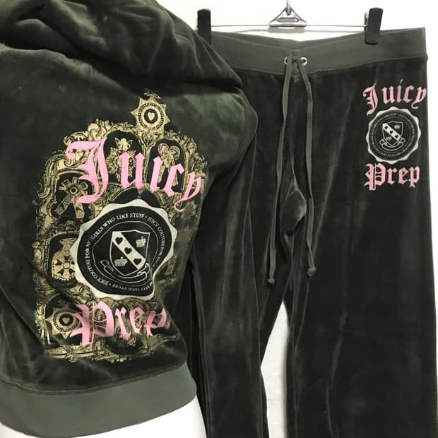 택포•쥬시꾸뛰르 갸루 벨벳 트레이닝 셋업