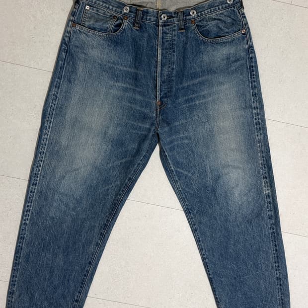 [34] 아프레쎄 no.22 워시드 와이드 데님 팬츠 인디고