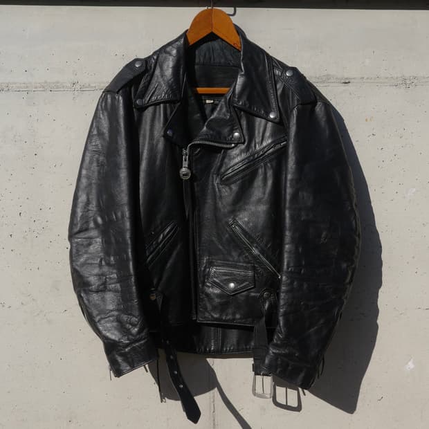 80s Harley Davidson 모터사이클 레더 자켓