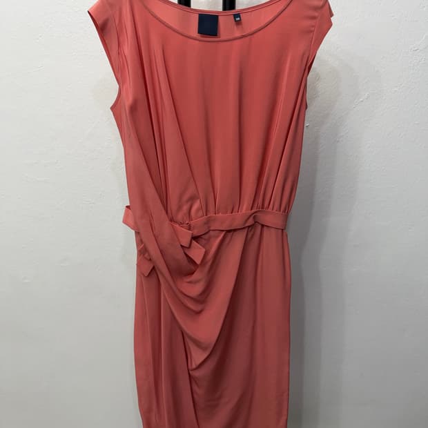 정품) 아스페시 여성 코랄 핑크 리본 원피스 36 