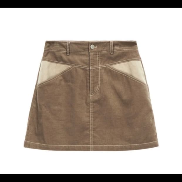 마뗑킴 코듀로이 스커트 카키브라운 M사이즈