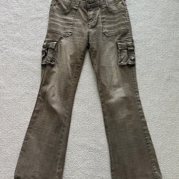 vintage brown bootcut cargo jean 브라운 부츠컷