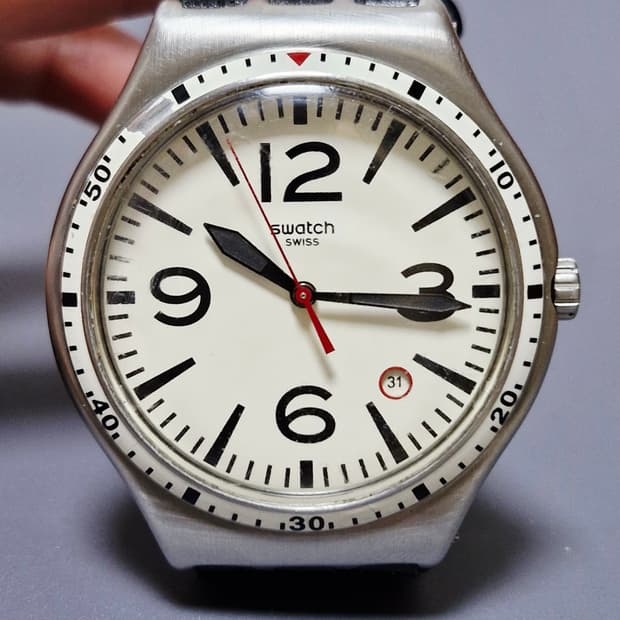 14) 빈티지 스와치 빅 클래식 caterhblack 시계