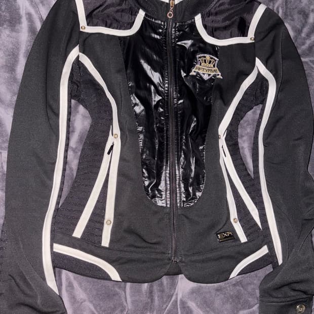 EXR y2k깔 레이싱 허리선 깔롱 배색 유광 디테일 져지