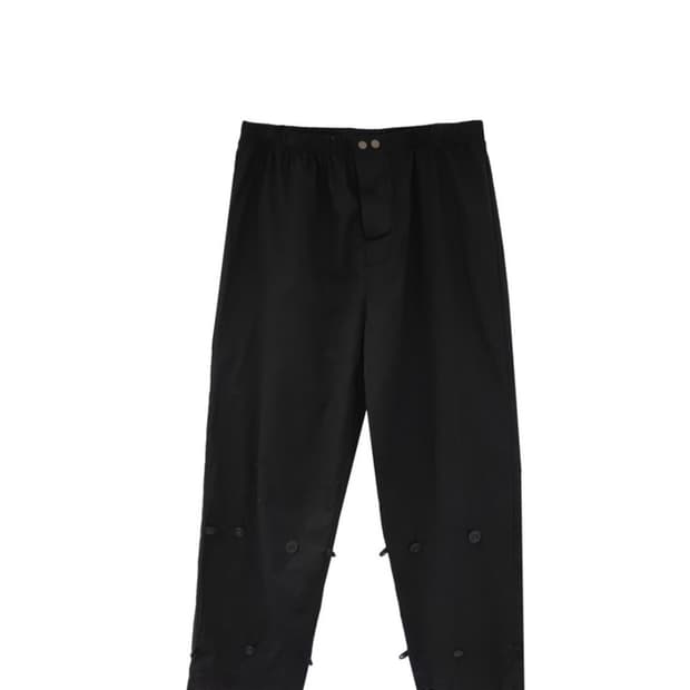 애옹쓰 Cotton Button pants - Black 구해요