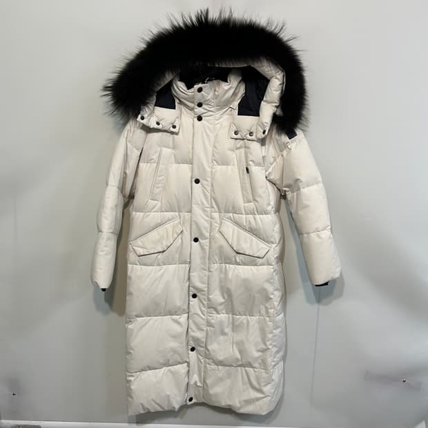 코오롱 여성 화이트 롱패딩 55