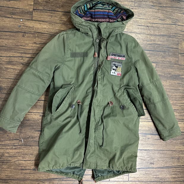 WHOLE HAUSS 미키마우스 카키 빈티지야상 점퍼 M(95)